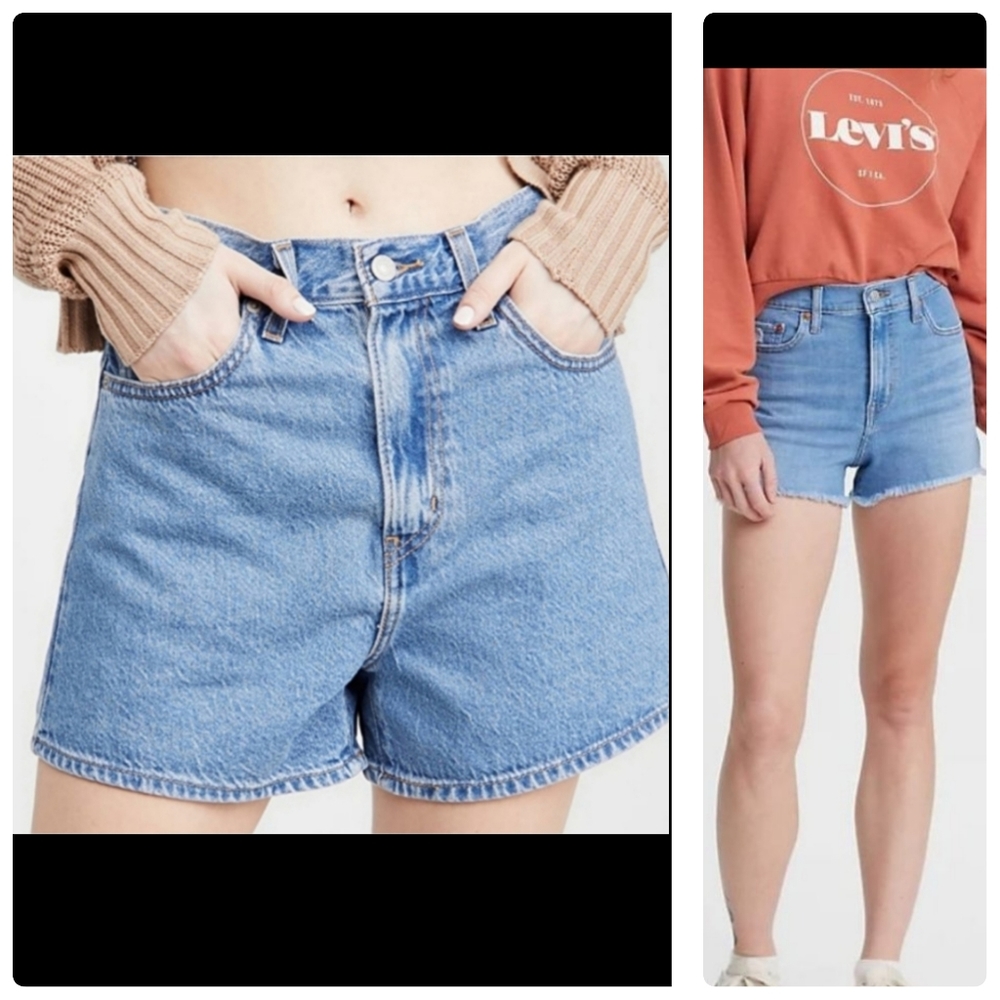 Vintage Levi's Strauss High Waisted Loose Denim Retro Summer Jean Shorts Size 18